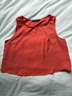 Roylamp Coral Sleeveless Boxy Tank Top